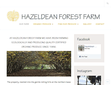 Tablet Screenshot of hazeldeanforestfarm.com